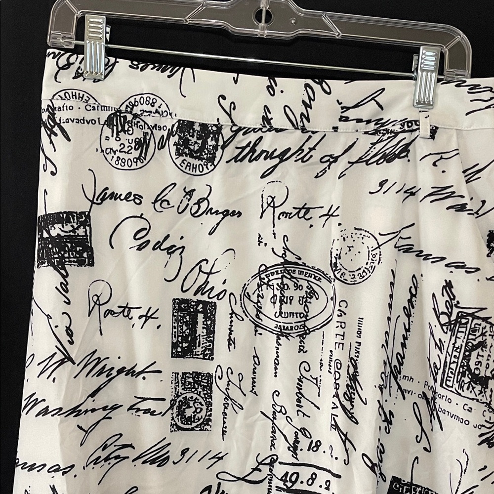 Newspaper print skirt